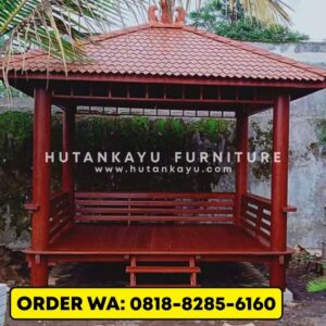 Gazebo Kayu Kelapa 2,5×3 Meter