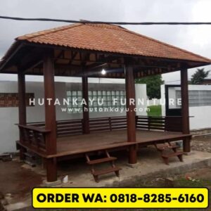 Gazebo Kayu Kelapa 2,5×4 Meter