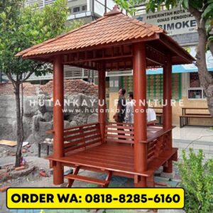 Gazebo Kayu Kelapa 2×2 Meter
