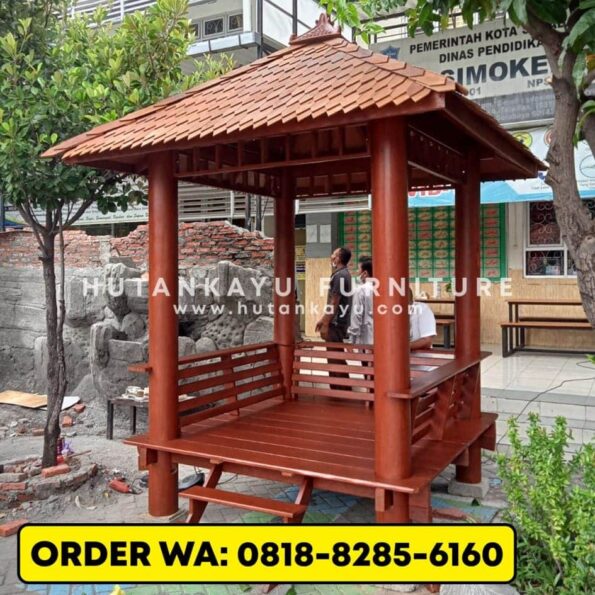 Gazebo Kayu Kelapa 2×2 Meter
