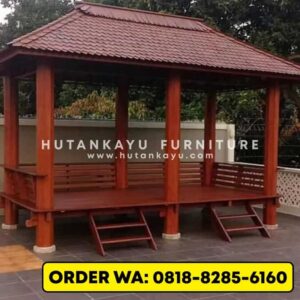 Gazebo Kayu Kelapa 2×4 Meter