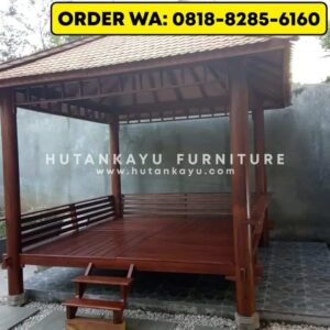 Gazebo Kayu Kelapa 3×3 Meter (2)