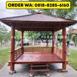 Gazebo Kayu Kelapa 3×3 Meter