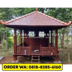 Gazebo Kayu Kelapa 3×4 Meter Model Musholla