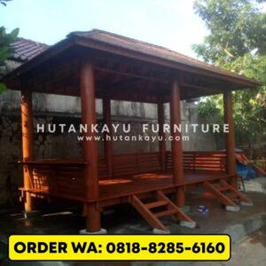 Gazebo Kayu Kelapa 4×2 Meter