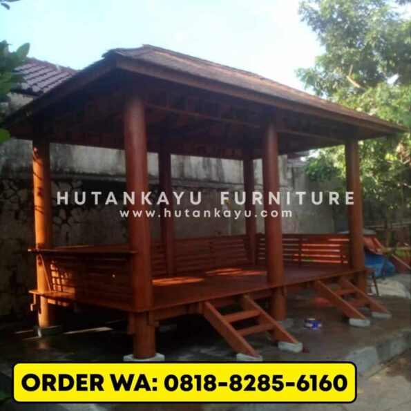 Gazebo Kayu Kelapa 4×2 Meter