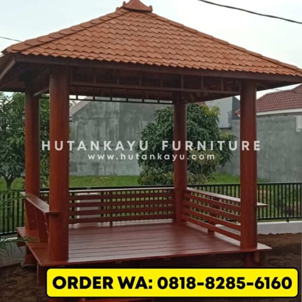 Gazebo Kayu Kelapa Glugu 2,5×2 Meter