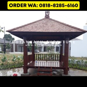 Gazebo Kayu Kelapa Glugu 2,5×2,5 Meter (2)