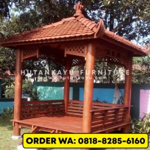 Gazebo Kayu Kelapa Glugu 2,5×2,5 Meter (4)