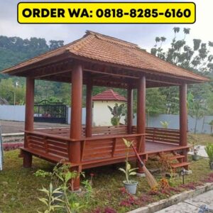 Gazebo Kayu Kelapa Glugu 2,5×5 Meter