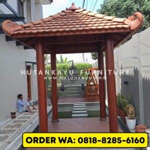 Gazebo Kayu Kelapa Glugu 2×2 Meter