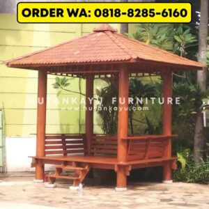 Gazebo Kayu Kelapa Glugu 2×2,5 Meter (2)