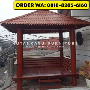 Gazebo Kayu Kelapa Glugu 2×2,5 Meter