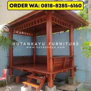 Gazebo Kayu Kelapa Glugu 3×2 Meter