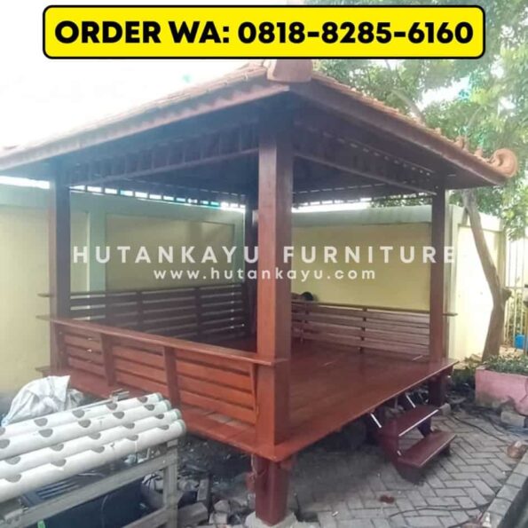 Gazebo Kayu Kelapa Glugu 3×3 Meter