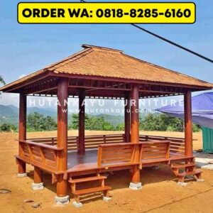 Gazebo Kayu Kelapa Glugu 3×4 Meter