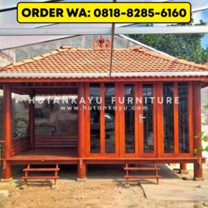 Gazebo Kayu Kelapa Glugu 3×5 Meter Model Setengah Tertutup (2)