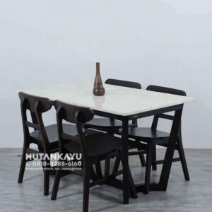 Set Meja Makan Marmer Bonnie