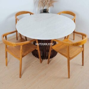 Set Meja Makan Marmer Jessica