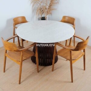 Set Meja Makan Marmer Joanna