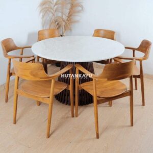 Set Meja Makan Marmer Julia