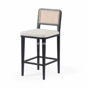 Kursi Bar Aero Rattan Cafe Bar Stool Chair