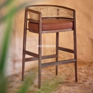 Kursi Bar Edge Rotan Cafe Bar Stool Chair