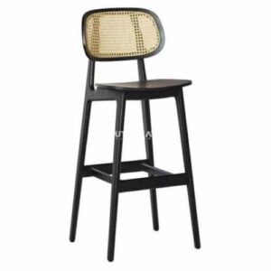 Kursi Bar Hilo Rotan Cafe Bar Stool Chair