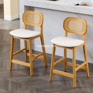 Kursi Bar Lush Rotan Cafe Bar Stool Chair