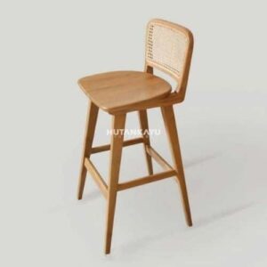 Kursi Bar Prestige Rattan Cafe Bar Stool Chair