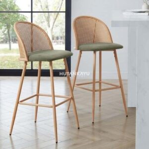 Kursi Bar Roots Rotan Cafe Bar Stool Chair
