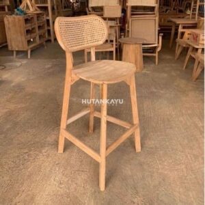 Kursi Bar Selo Rotan Cafe Bar Stool Chair