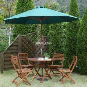 Meja Payung Taman Resort Outdoor Lipat Cafe Jati