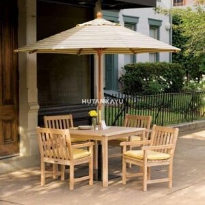 Meja Payung Taman Tropic Outdoor Lipat Cafe Jati