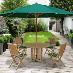Meja Payung Taman Vilaz Outdoor Lipat Cafe Jati