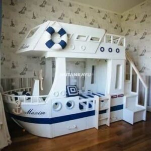 Tempat Tidur Tingkat Boat Dipan Tingkat Anak Ranjang Susun