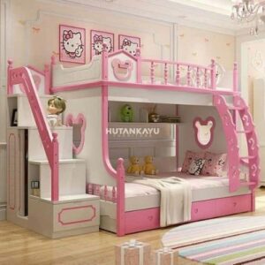 Tempat Tidur Tingkat Moon Dipan Tingkat Anak Ranjang Susun