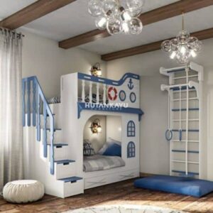 Tempat Tidur Tingkat Soft Dipan Tingkat Anak Ranjang Susun