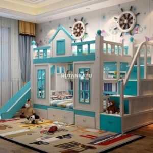 Tempat Tidur Tingkat Starry Dipan Tingkat Anak Ranjang Susun