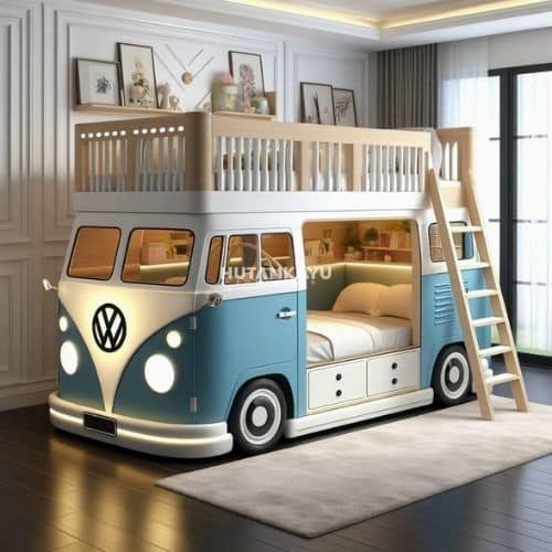 Tempat Tidur Tingkat VW Dipan Tingkat Anak Ranjang Susun