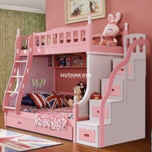 Tempat Tidur Tingkat Willow Dipan Tingkat Anak Ranjang Susun