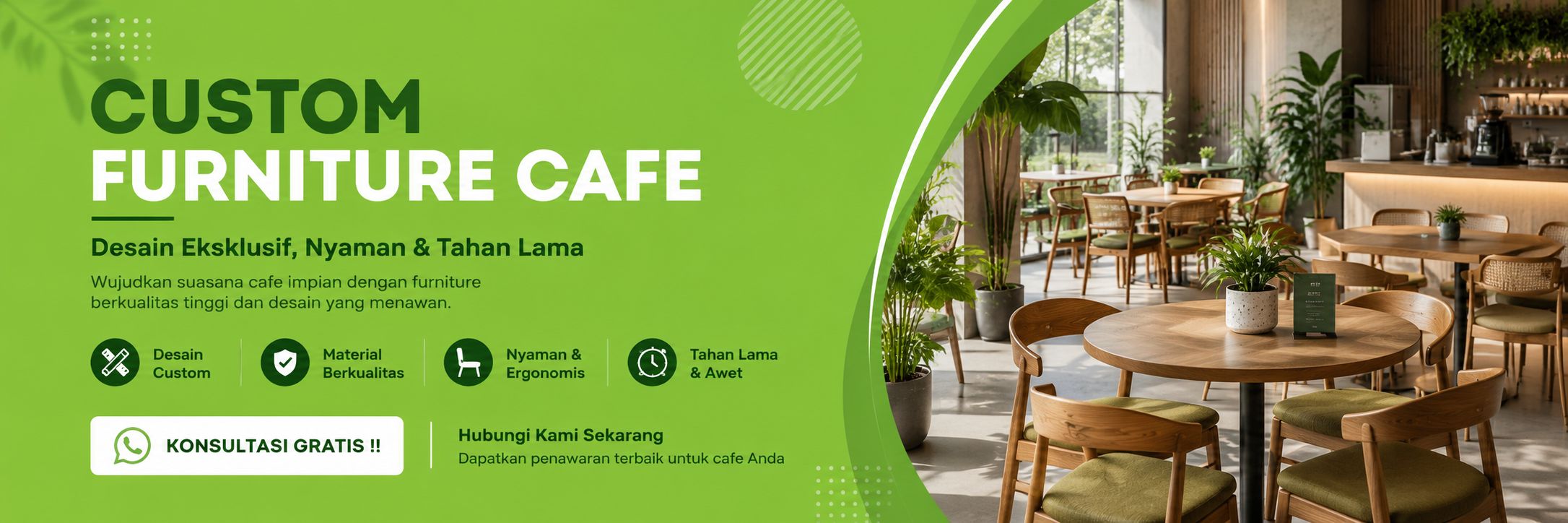 furniture cafe minimalis, custom furniture cafe