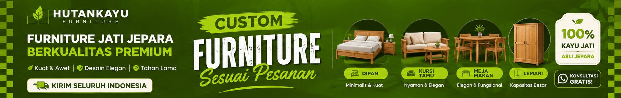 Banner Website Hutankayu Furniture Mebel Jati Jepara