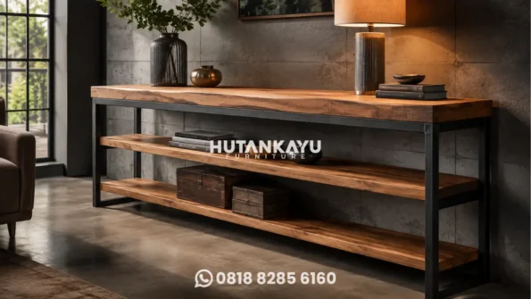 Console Table Industrial Kayu Jati