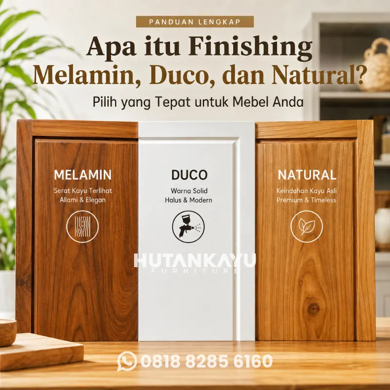 Finishing Furniture Melamin, Duco, dan Natural