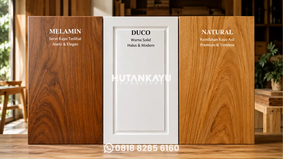 Finishing furniture kayu jati premium