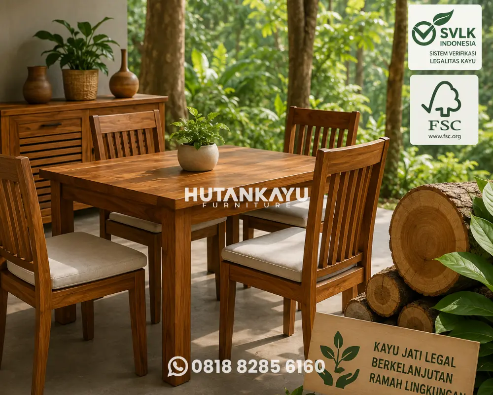 Furniture Kayu Jati dari kayu legal dan ramah lingkungan