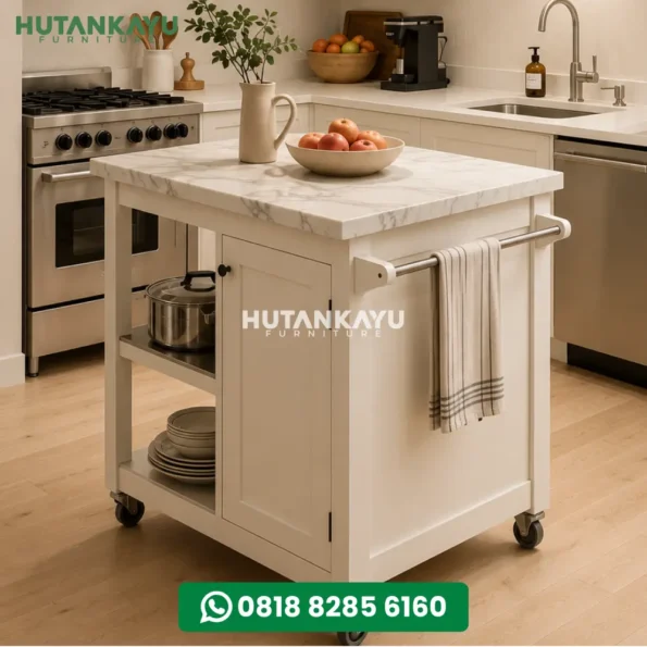 Kitchen Island Minimalis Kabinet Dapur Modern Kayu Premium