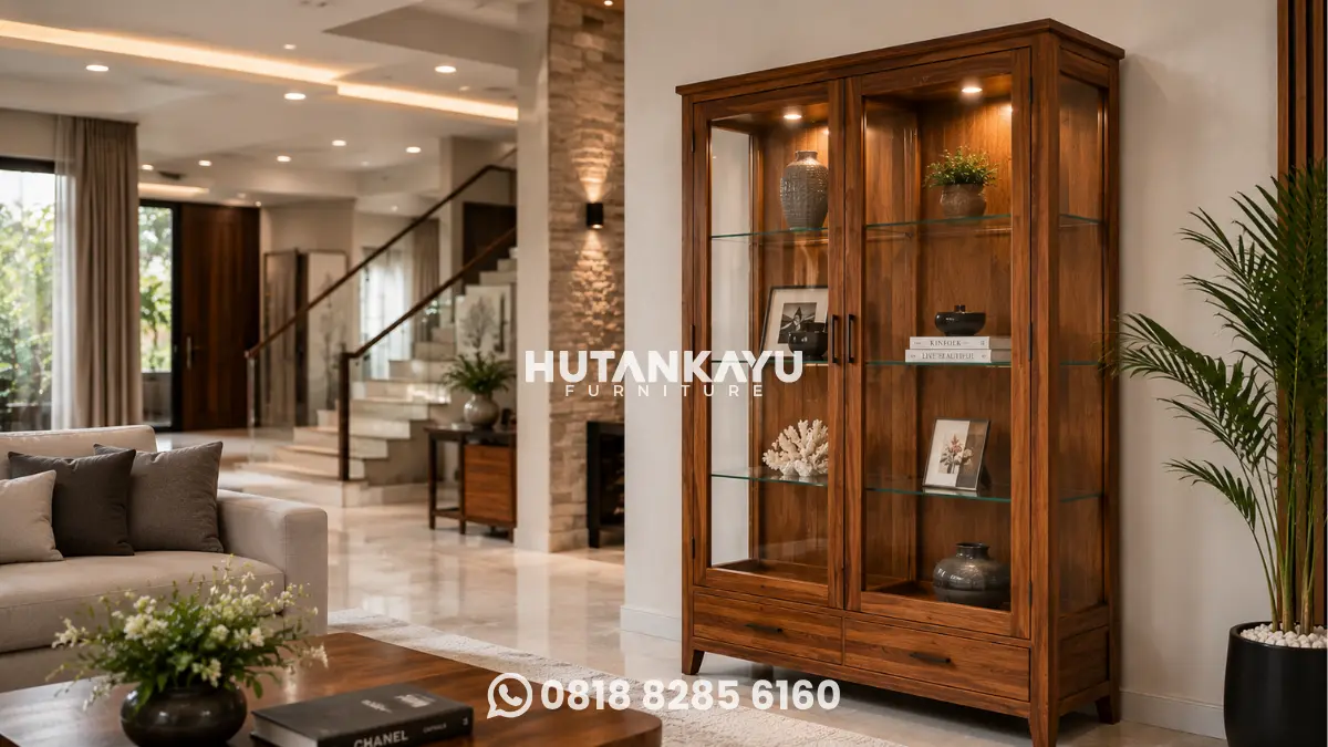 Lemari Hias Kayu Custom
