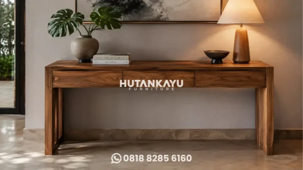 Meja Konsol Kayu Jati Premium Minimalis